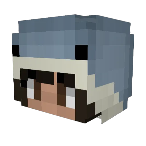 baeun Minecraft avatar head, 3D render
