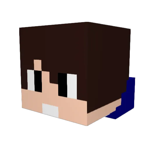 bafa Minecraft avatar head, 3D render