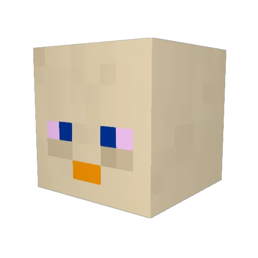 baffbeer Minecraft avatar head, 3D render
