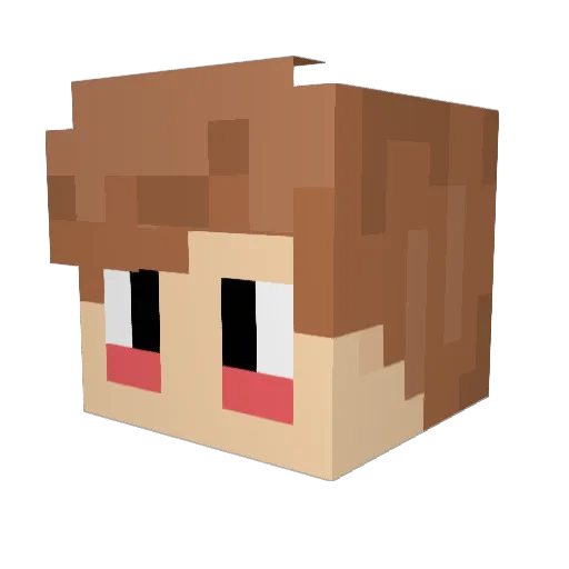baffjr Minecraft avatar head, 3D render