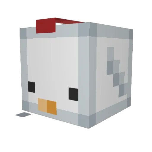 bagab Minecraft avatar head, 3D render
