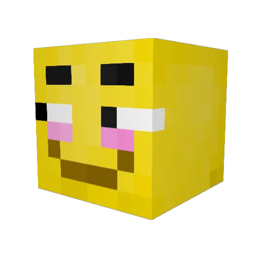 bageda Minecraft avatar head, 3D render