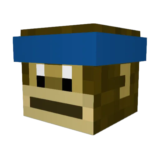 bagelbadger Minecraft avatar head, 3D render