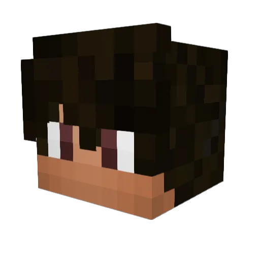 bagginsesss Minecraft avatar head, 3D render
