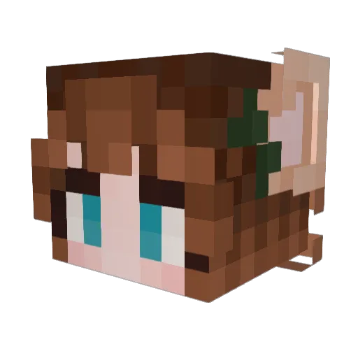 baggydog Minecraft avatar head, 3D render