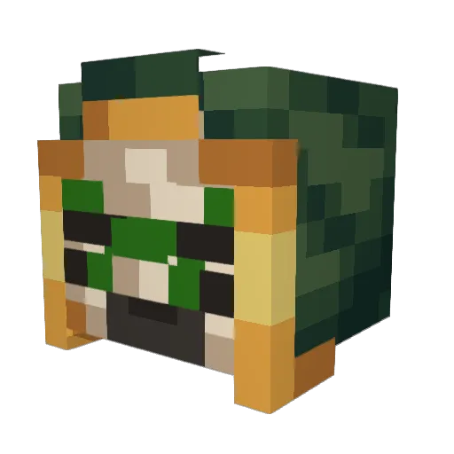 bagpack01 Minecraft avatar head, 3D render