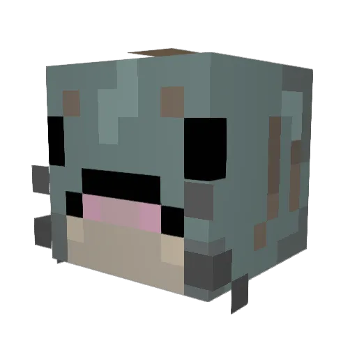 bagrero Minecraft avatar head, 3D render