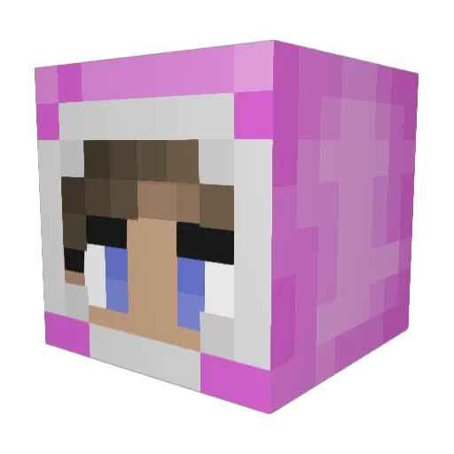 baguette02 Minecraft avatar head, 3D render
