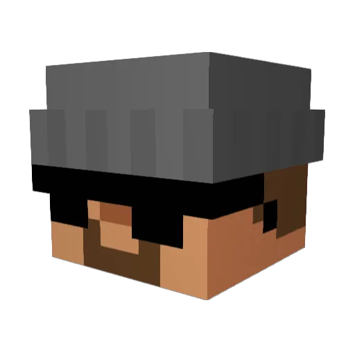 baguettiful Minecraft avatar head, 3D render