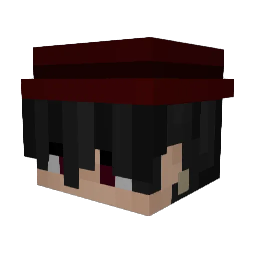 bahaega Minecraft avatar head, 3D render