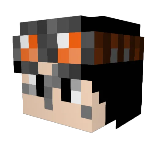 bahamut15 Minecraft avatar head, 3D render