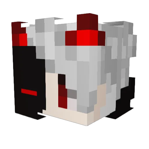 bahamux Minecraft avatar head, 3D render