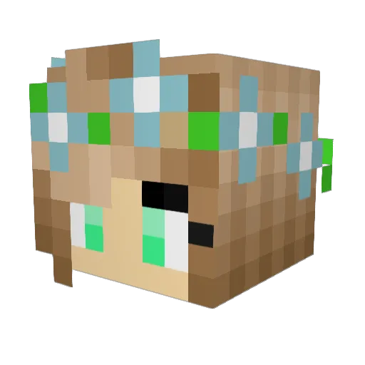 bahar_harman Minecraft avatar head, 3D render