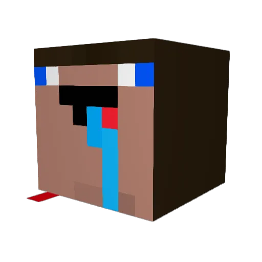 bahhh66 Minecraft avatar head, 3D render