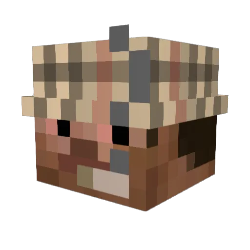 bahra1nn Minecraft avatar head, 3D render