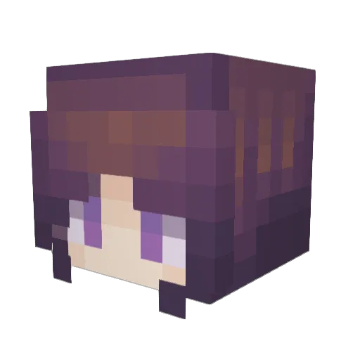 bai_qishi Minecraft avatar head, 3D render