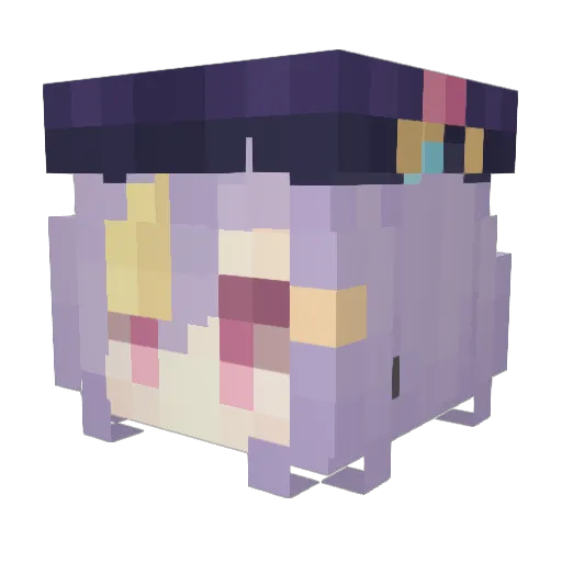 bai_xingxing Minecraft avatar head, 3D render
