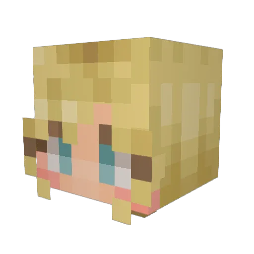 baianotokki Minecraft avatar head, 3D render