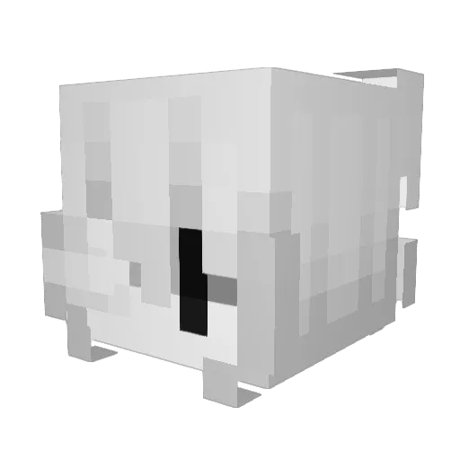 baibi7 Minecraft avatar head, 3D render