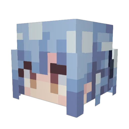 baichuan234 Minecraft avatar head, 3D render