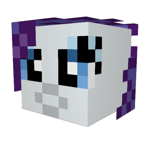 baigak Minecraft avatar head, 3D render