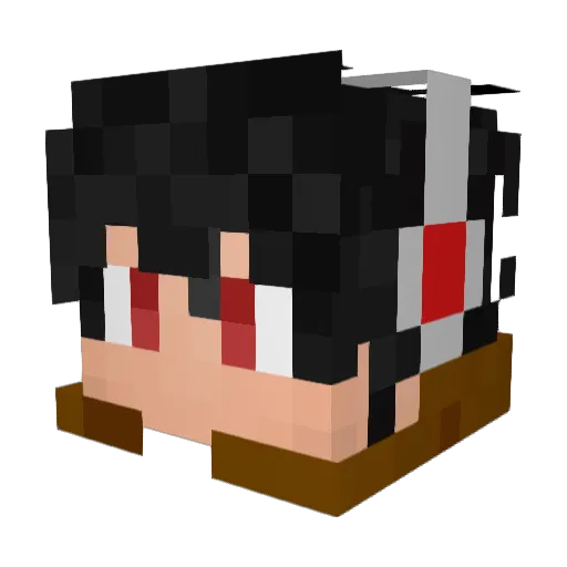 baigei144 Minecraft avatar head, 3D render