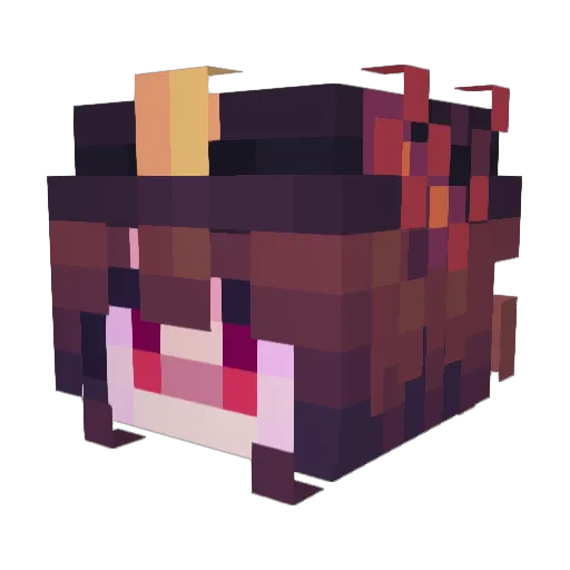 baijiusui Minecraft avatar head, 3D render