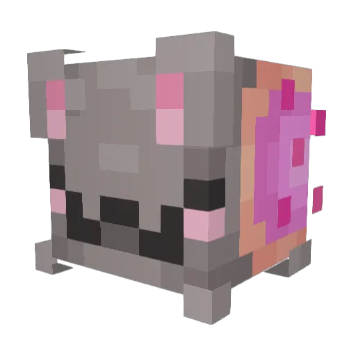 baikii Minecraft avatar head, 3D render