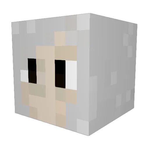 baikpais Minecraft avatar head, 3D render