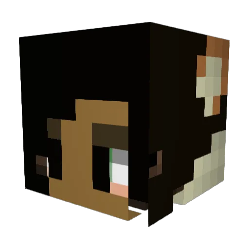 baileypurple134 Minecraft avatar head, 3D render