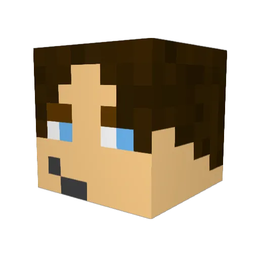 bailquin Minecraft avatar head, 3D render