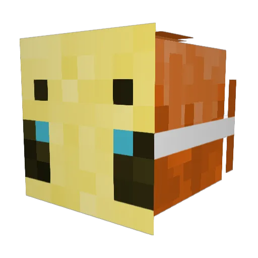 bailxygrace Minecraft avatar head, 3D render
