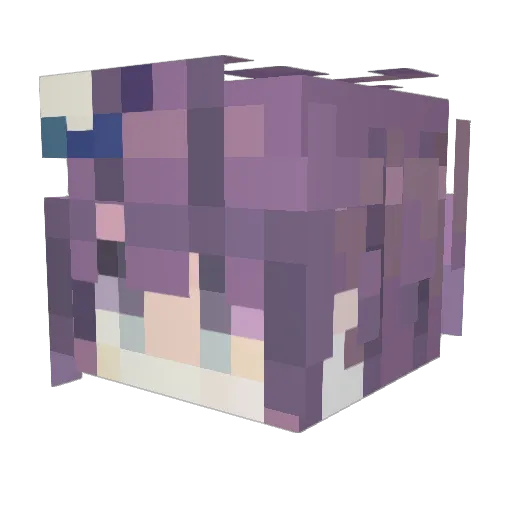baimaSAMA Minecraft avatar head, 3D render