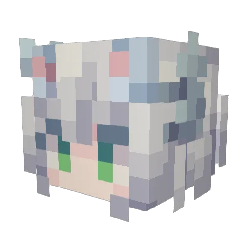 baimiao007 Minecraft avatar head, 3D render