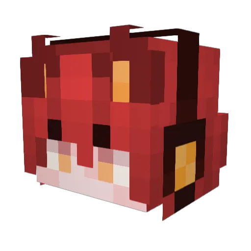 baimingming Minecraft avatar head, 3D render