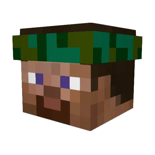 bainily13 Minecraft avatar head, 3D render