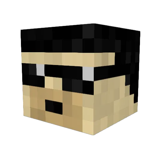 baione Minecraft avatar head, 3D render