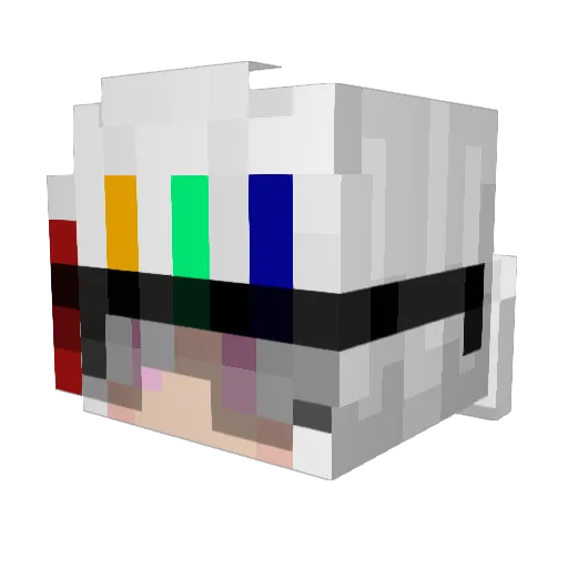 baipiao1 Minecraft avatar head, 3D render