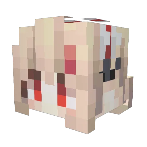 baishu08 Minecraft avatar head, 3D render