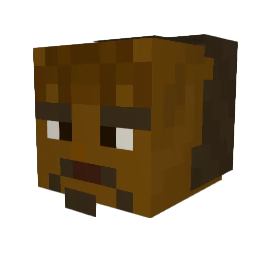 bait_fish Minecraft avatar head, 3D render