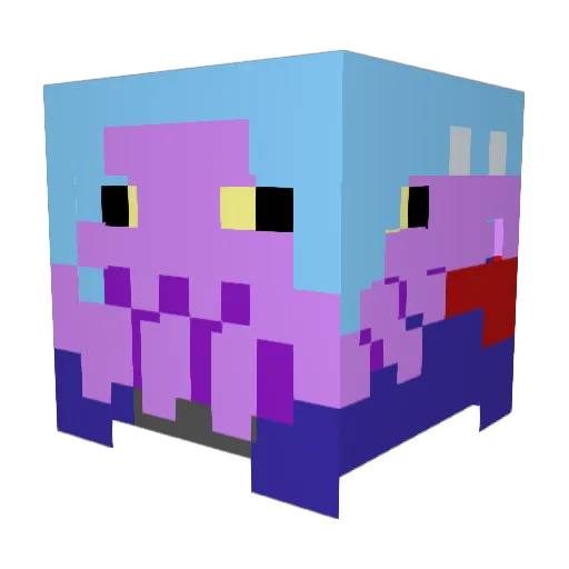 baiwer Minecraft avatar head, 3D render