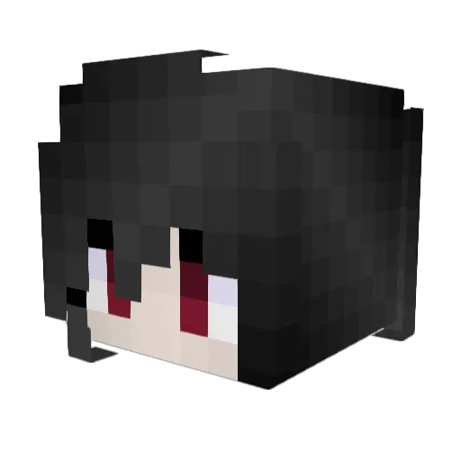 baixinha Minecraft avatar head, 3D render
