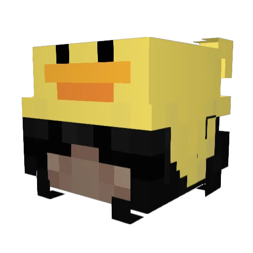 baized Minecraft avatar head, 3D render