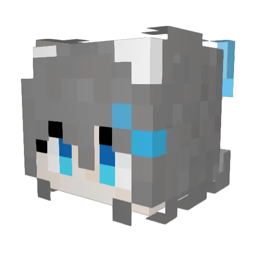 baizi_pwq Minecraft avatar head, 3D render