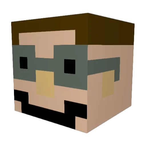 bajsman22 Minecraft avatar head, 3D render