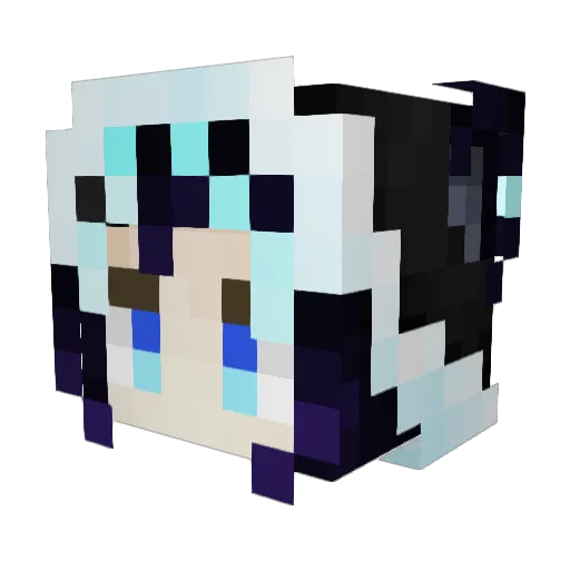 baka__storm Minecraft avatar head, 3D render