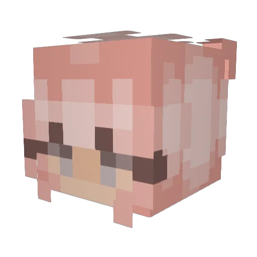 baka_kawaii_cute Minecraft avatar head, 3D render