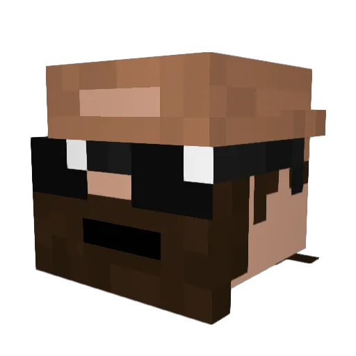 bakaas3n Minecraft avatar head, 3D render