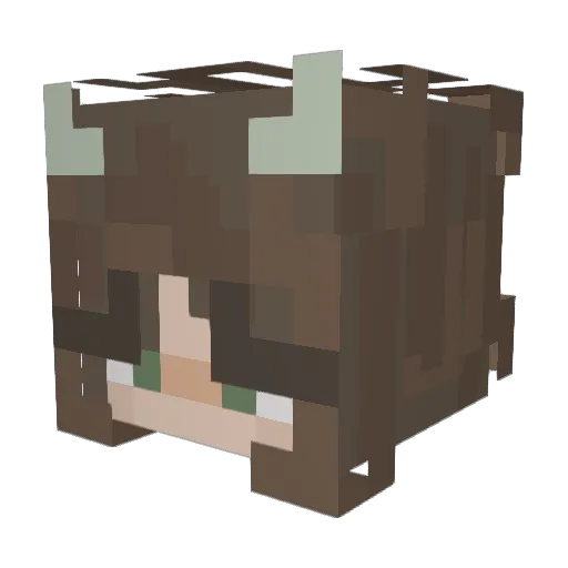 bakabarbie Minecraft avatar head, 3D render