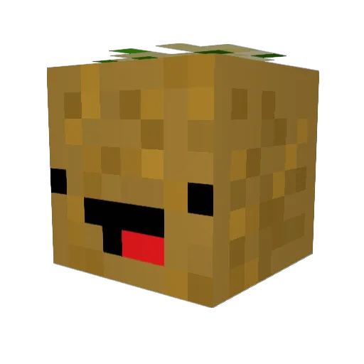 bakedpotatodude Minecraft avatar head, 3D render